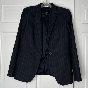 Banana Republic Navy Pinstripe Blazer